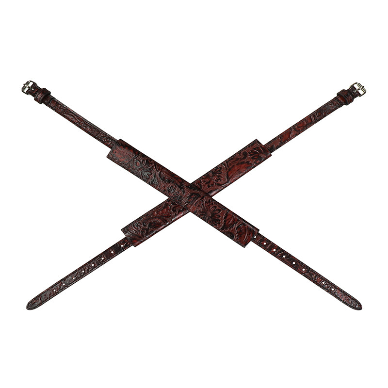 Ostler Equestrian Bordeaux Poppy Spur Strap & Cover Set