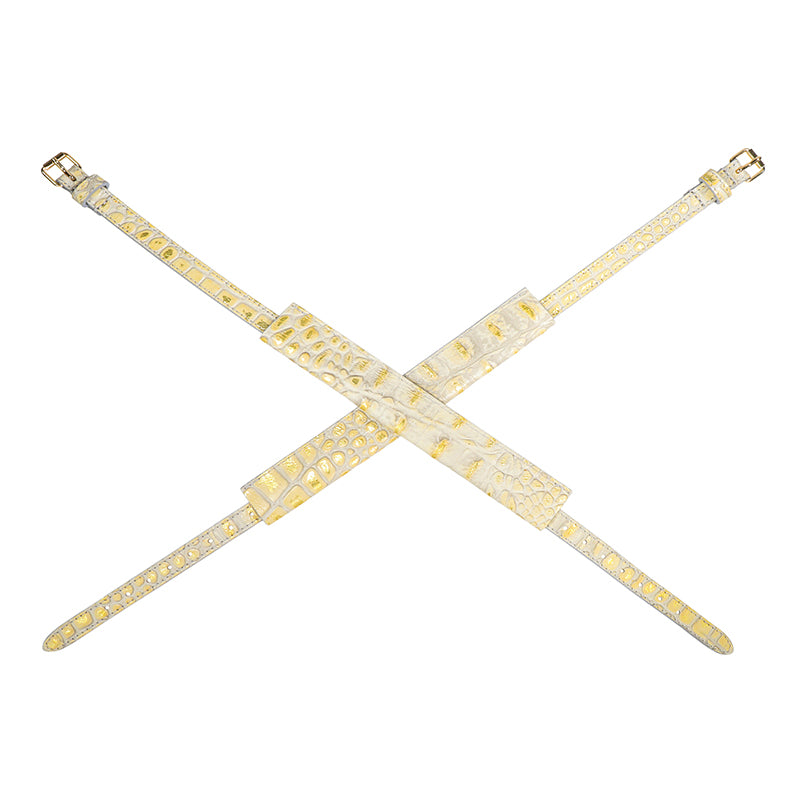 Gator Spur Cover & Strap Set — White Gold